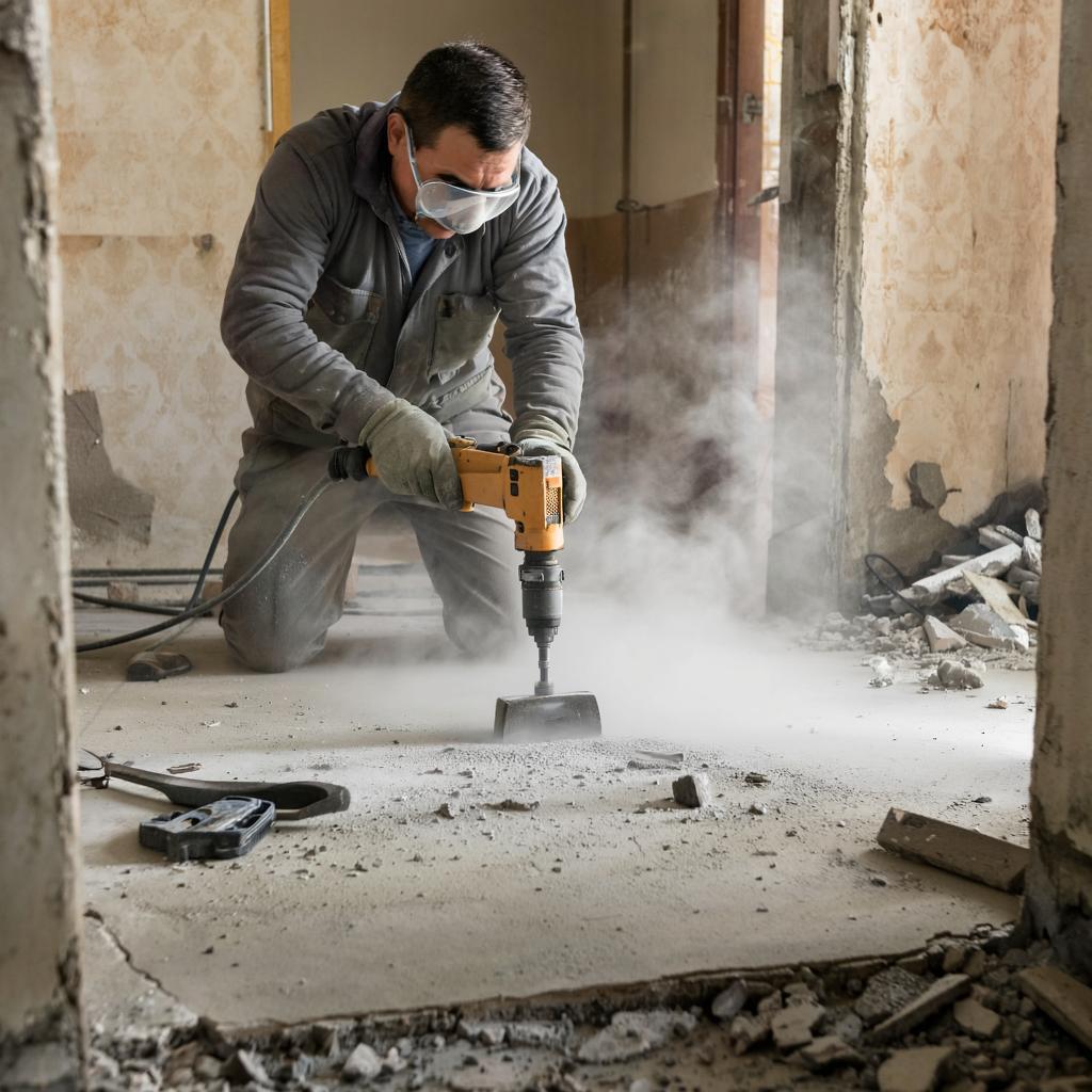 Секреты Разрушения: Как Мы Превращаем Старую Стяжку в Строительный Песок и Готовим Пол к Новой Жизни